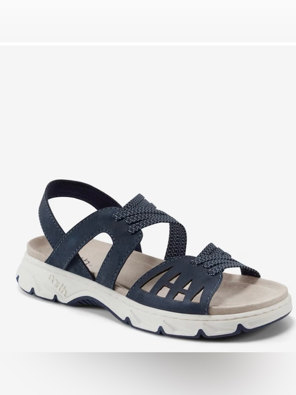 Earth Vernon Dark Blue Strappy Slingback Sandal NEW Sz 8.5